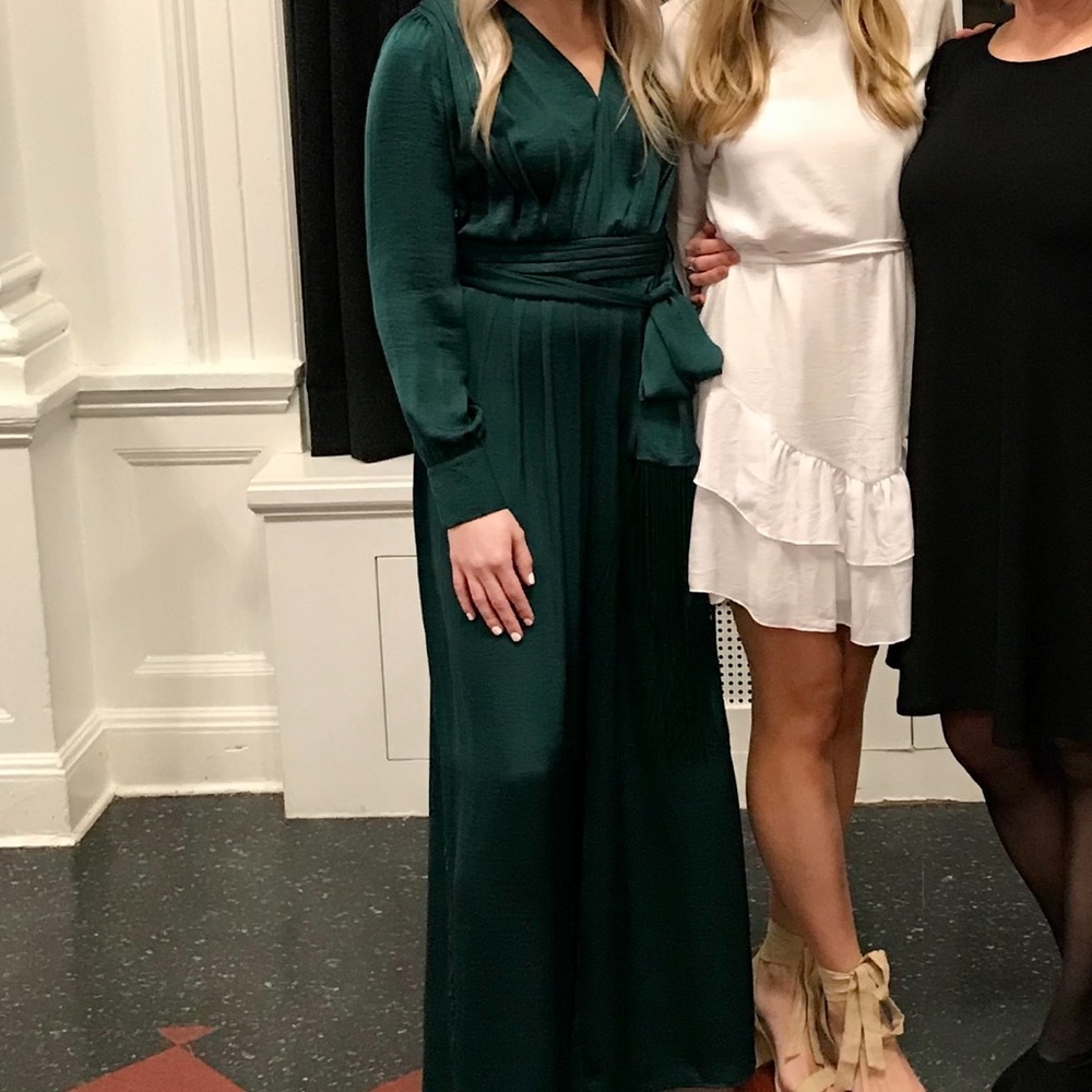 Women’s Deep Green Wrap Jumpsuit